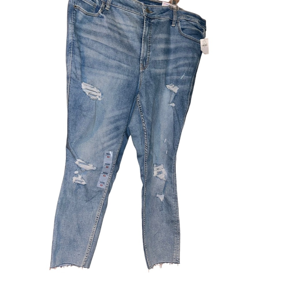 New Old navy extra high rise super skinny ankle jeans plus size 22 stretch